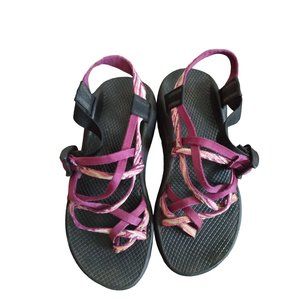 Chaco ZX2 Purple and pink strap sandals